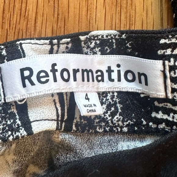 Reformation Sorrenti pant style zine wide leg newsprint magazine print Size 4 - Picture 7 of 7